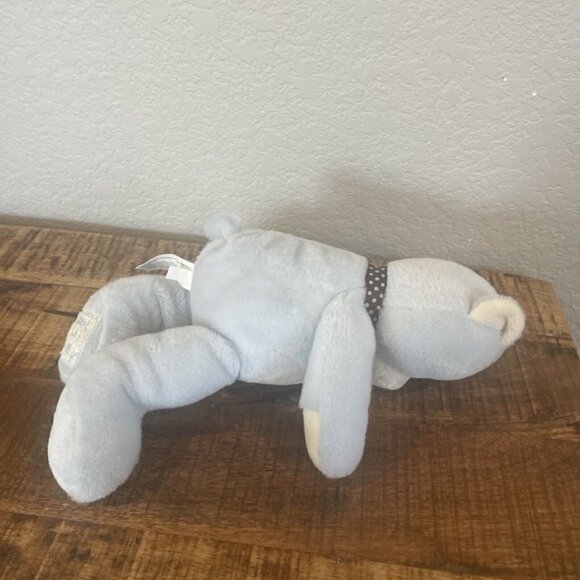 Toys R Us Blue My First Teddy Bear Bow Soft 2010 Lovey Plush Toy Stuffed Animal - Picture 8 of 9